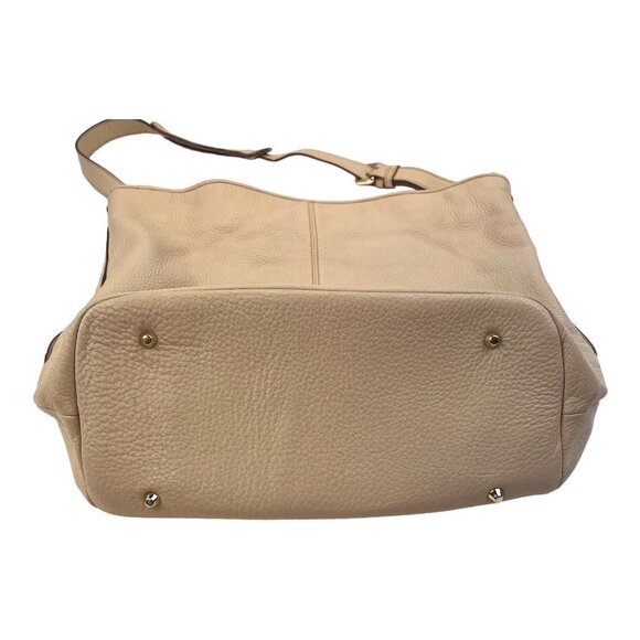 DKNY Nude Crosby Ego Leather Drawstring Large Bucket Bag Purse - Picture 6 of 10